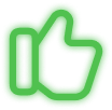 Icono de manita verde
