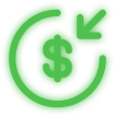 Icono de dinero verde
